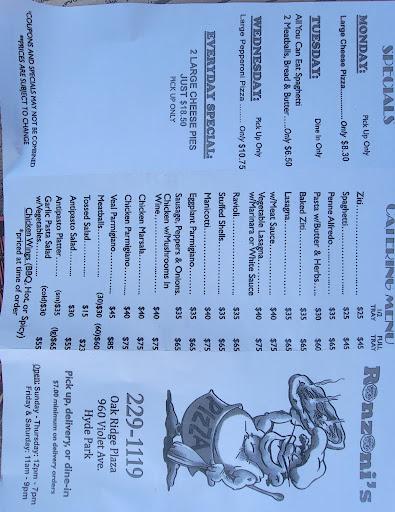 Ronzoni Menu image 8